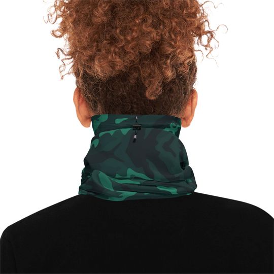 Winter Neck Gaiter With Drawstring Camo Forest