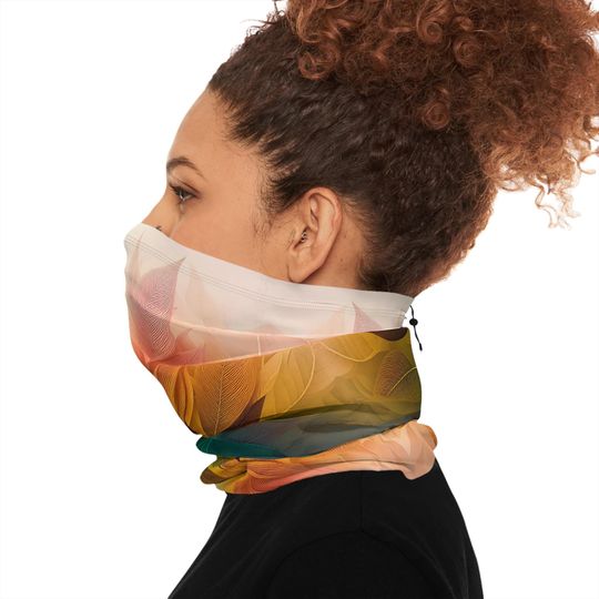 Plants Design Winter Neck Gaiter: Unisex Adjustable Scarf Wrap