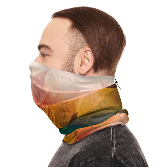 Plants Design Winter Neck Gaiter: Unisex Adjustable Scarf Wrap