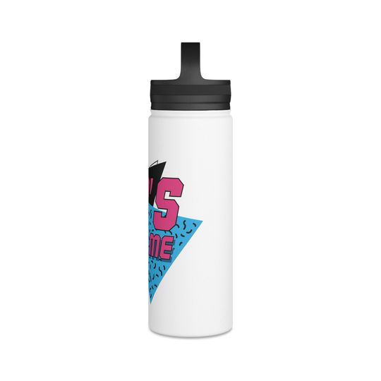 80s made me logo Stainless Steel Water Bottle, Handle Lid, Bottle Gift