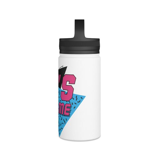 80s made me logo Stainless Steel Water Bottle, Handle Lid, Bottle Gift
