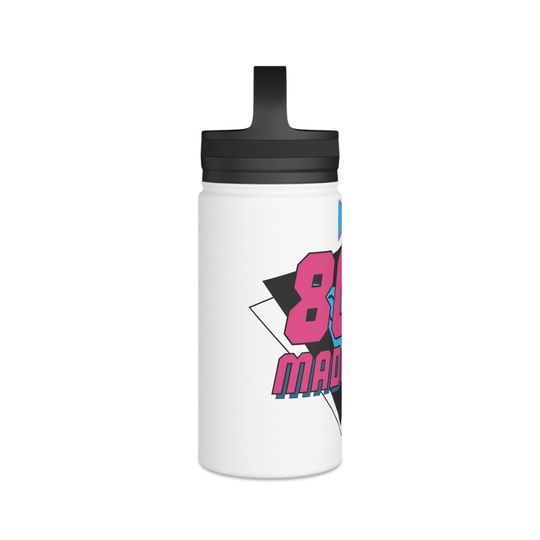 80s made me logo Stainless Steel Water Bottle, Handle Lid, Bottle Gift