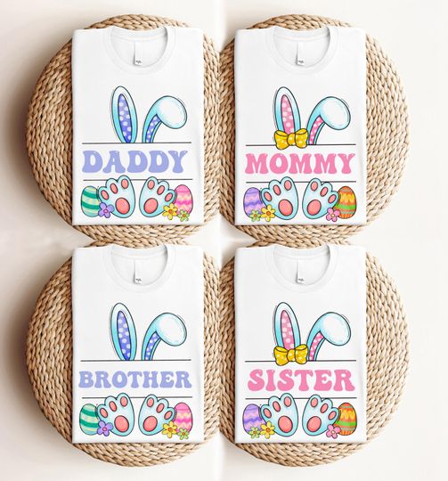 Happy Easter Custom Shirt, Cute Bunny Toddler T-Shirt, Easter Family Trip Shirt, Kids Easter Tee, Personalized Easter Shirt, Bunny Lover Tee