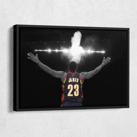 Lebron James Poster Cleveland Cavaliers Legend NBA Wall Art Home Decor