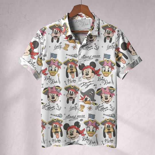 Disney Mickey Mouse Pirates Hawaiian Shirt for Men and Women