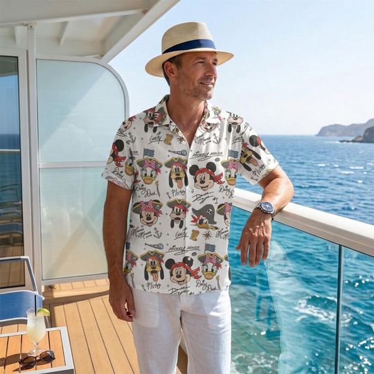 Disney Mickey Mouse Pirates Hawaiian Shirt for Men and Women