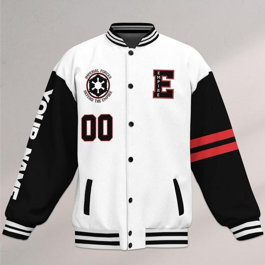 Personalized Star Wars Imperial Forces Varsity Jacket, Custom Disney Jacket, Star Wars Varsity, Disney Uniform Varsity
