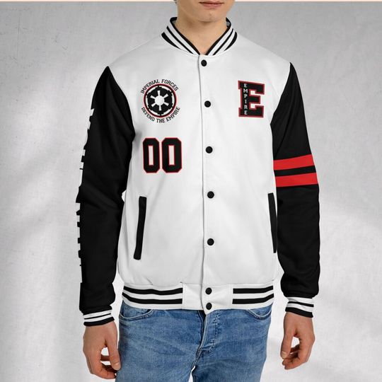 Personalized Star Wars Imperial Forces Varsity Jacket, Custom Disney Jacket, Star Wars Varsity, Disney Uniform Varsity