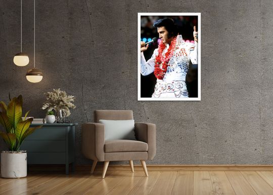 Poster of Elvis Presley during "Aloha From Hawaii Via
