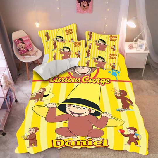 Personalized Curious George Bedding Set