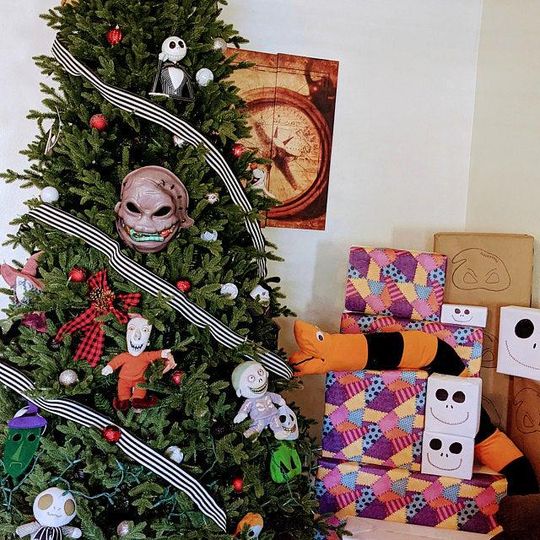 Nightmare Before Christmas Wrapping Paper Sheets -  Disney Jack Skellington Sally Oogie Boogie Zero Presents Halloween