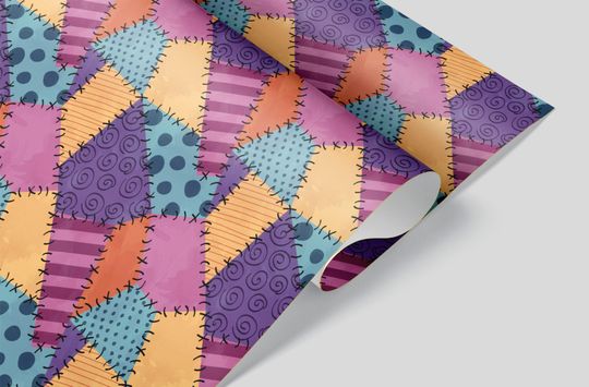 Nightmare Before Christmas Wrapping Paper Sheets -  Disney Jack Skellington Sally Oogie Boogie Zero Presents Halloween
