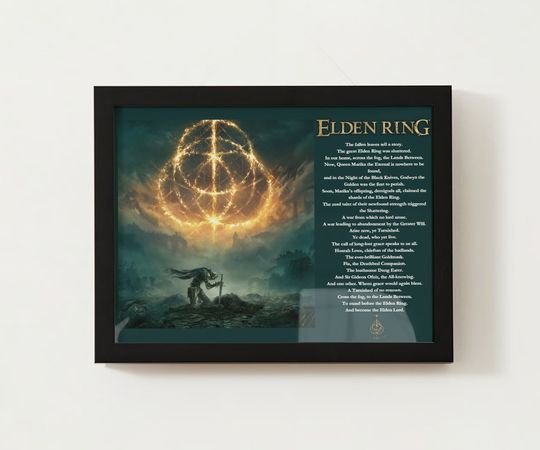 Elden Ring Poster |  Video game poster | Gaming Poster | Elden ring print | Malenia blade of Miquella | Game room decor