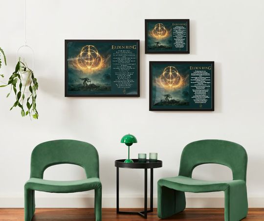 Elden Ring Poster |  Video game poster | Gaming Poster | Elden ring print | Malenia blade of Miquella | Game room decor