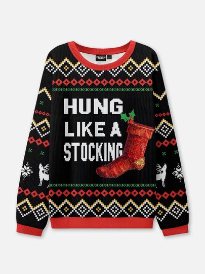 Hung Like a Stocking Ugly Christmas Sweater