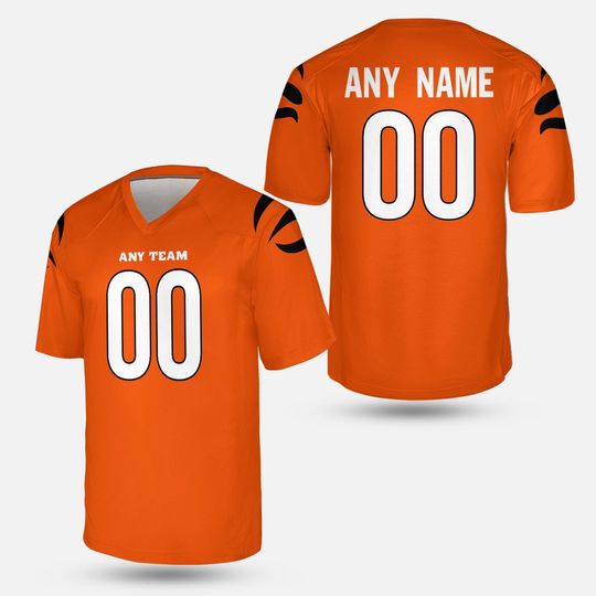Personalized Cincinnati Team Bengals Football Jersey, Gameday Fan Outfit, Football Gift for Him