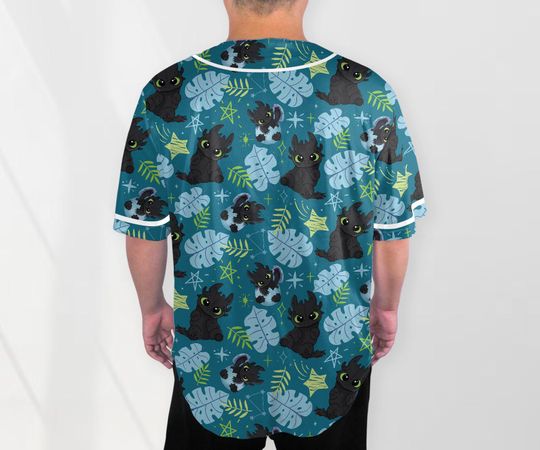 Toothless Baseball Jersey Shirt Dragon Toothless Shirt Cute Baseball Jersey