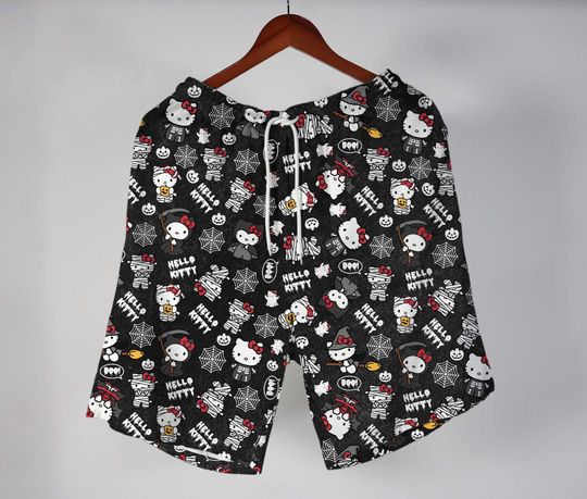 Hello Kitty Hawaiian Shirt, Cute Summer Hello Kitty Button Up Shirt