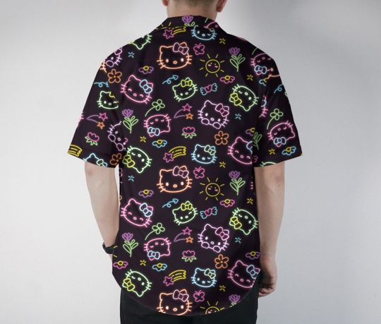 Hello Kitty Hawaiian Shirt Tropical Button Up Shirt