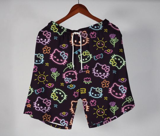 Hello Kitty Hawaiian Shirt Tropical Button Up Shirt