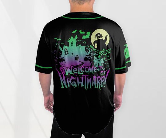 Halloween Oogie Boogie Baseball Jersey Ghost Baseball Shirt Halloween Jersey Shirt Gift