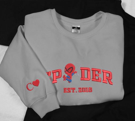 Spider Man Embroidered Sweatshirt Spider Man Shirt Gifts