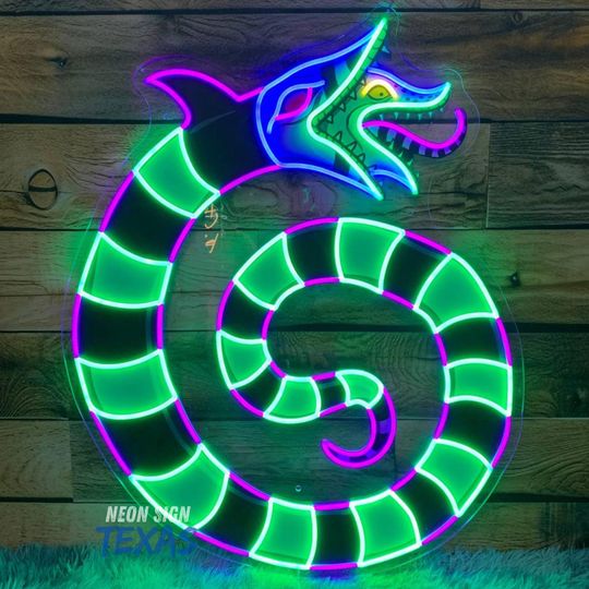 It's Showtime Neon Sign Coiling Sandworm Neon Sign Beetlejuice Neon Sign Halloween Decor LED Sign Spooky Led Neon Sign Halloween Gift