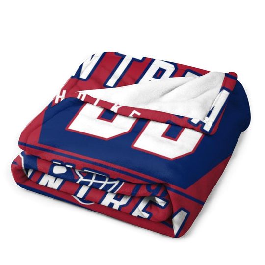Montreal Custom Ice Hockey Blanket with Name & Number - Personalized Throw Blanket - Hockey Gifts for Kids, Adults, Players, Coaches