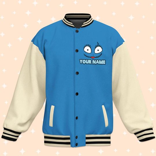 Personalized The Nightmare Before Christmas Sally, Adult Varsity Jacket, Personalized Disney Jacket, Baseball Jacket