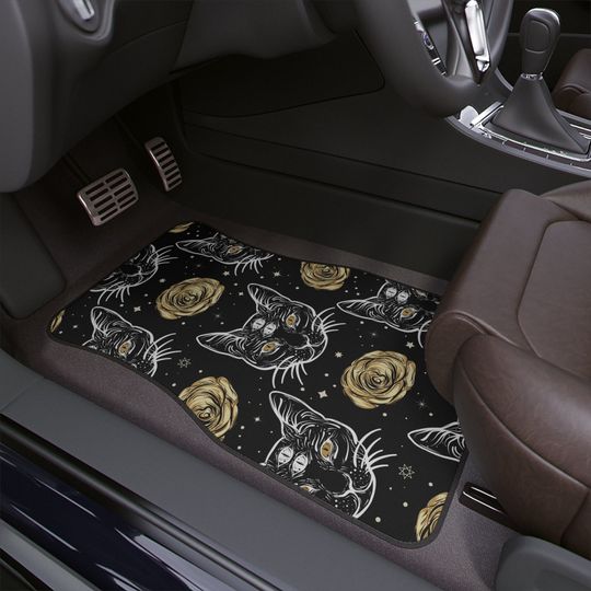 Gothic Cat Car Floor Mats