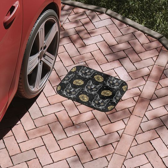 Gothic Cat Car Floor Mats