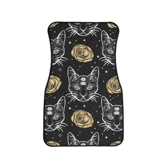 Gothic Cat Car Floor Mats