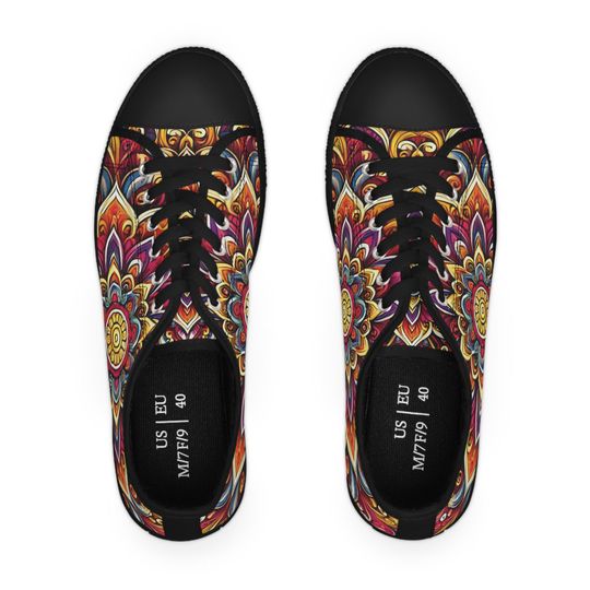 Mandala Design Women's Low Top Sneakers