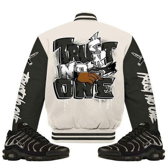 Air Max Plus Moonlight Swarovski Varsity Jacket, Trust No One Baseball Jackets