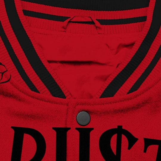 Bred Velvet 11s Varsity Jacket, Trust No One Baseball Jackets
