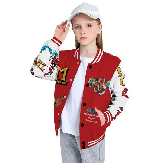 Dunk Low Fruity Pebbles Varsity Jacket, Trust No One Snake-Bite Street Style Baseball Jackets