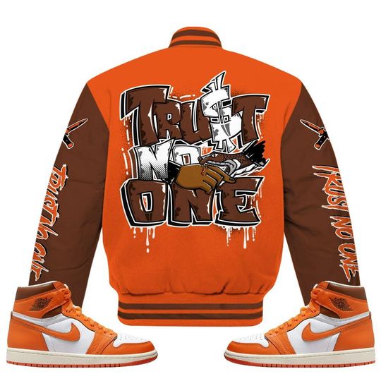 High OG Starfish 1s Varsity Jacket, Trust No One Baseball Jackets