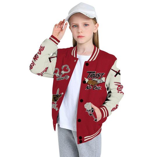 2025 High OG Cinnabar 1s Varsity Jacket, Trust No One Baseball Jackets
