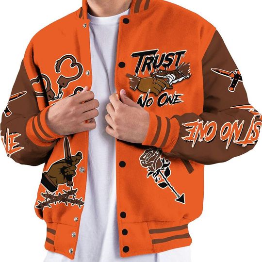 High OG Starfish 1s Varsity Jacket, Trust No One Baseball Jackets
