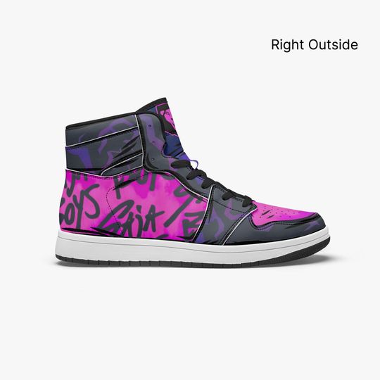 DH Saja Idol AJ1 High-Top Leather Sneakers
