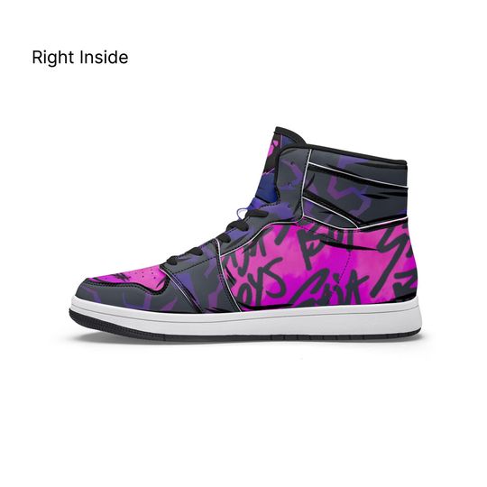 DH Saja Idol AJ1 High-Top Leather Sneakers