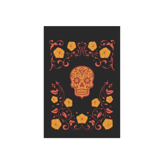 Halloween Garden Flag, Skull Garden Flag, Halloween Banner, Halloween Home Decor