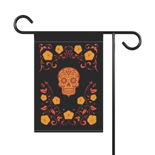 Halloween Garden Flag, Skull Garden Flag, Halloween Banner, Halloween Home Decor