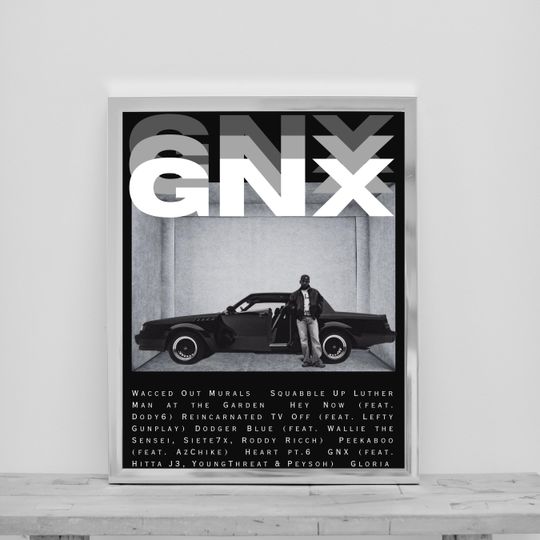 GNX Kendrick Lamar Album TrackSheet Posters