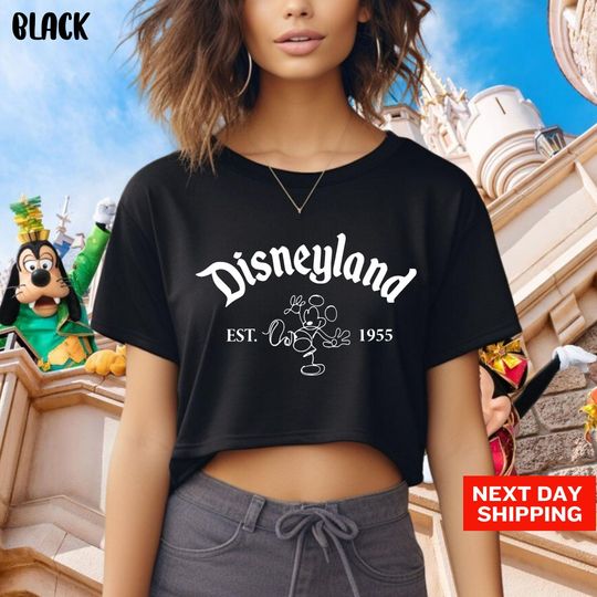 Disneyland  Est 1928 Crop Top, Mickey Mouseand Friends Crop Top, Disneyworld Crop Top, Retro Disney Crop Top