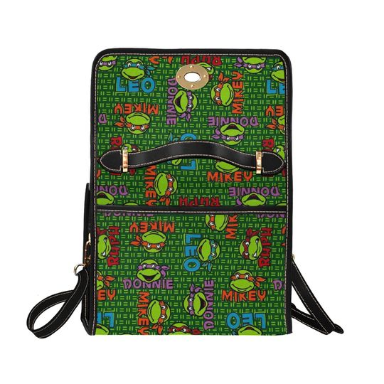 Character Turtles Lock bag (black shoulder strap, black edging)