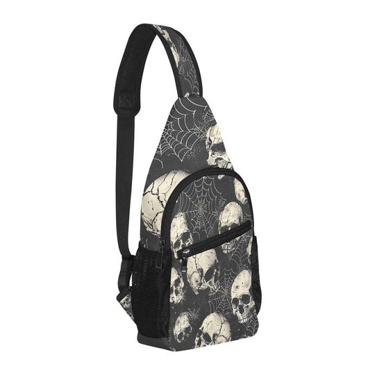 Webs and Skulls Chest Bag