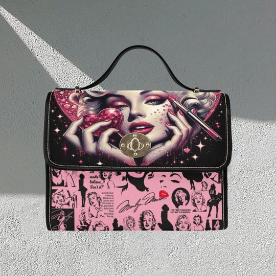 Bomb Shell Lock bag (black shoulder strap, black edging)