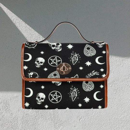Gothic Waterproof Canvas Bag-Brown