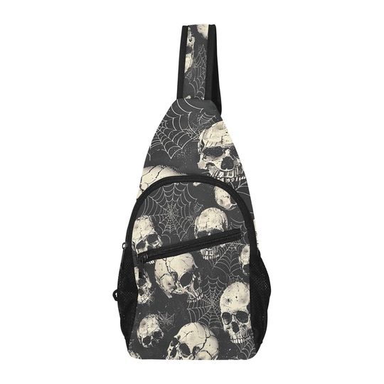 Webs and Skulls Chest Bag